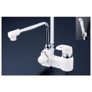 KVK KVK KF207RNR3 デッキ型一時止水付2ハンドルシャワー（右側