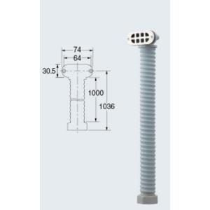水栓金具 カクダイ　454-531-1　オーバーフロー用ホース//30×1．0m [□]