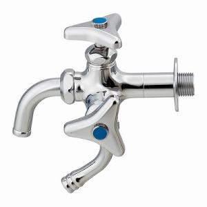 カクダイ（KAKUDAI） 水栓金具 704-147-20 万能ホーム双口水栓