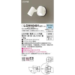 Panasonic（パナソニック） LEDスポットライト 防雨型 XLGE1106CE1