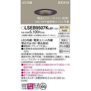 Panasonic パナソニック LSEB9507KLB1 天井埋込型 温白色 ダウンライト