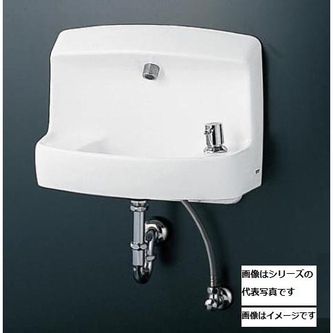 TOTO 手洗器　LSK870ASR　壁掛手洗器セット 自閉式水栓(埋込) 壁給水 床排水 Sトラッ...