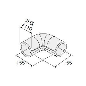 石油ふろ給湯器 ノーリツ 部材　【φ80エルボ給気管用断熱材  0501854】　エコフィール給排気...