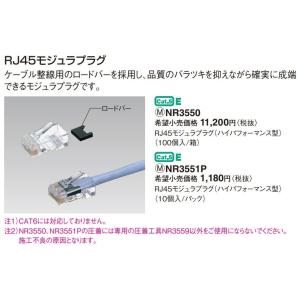 電設資材 パナソニック　NR3550　RJ45モジュラプラグ ハイパフォーマンス型 100個入/箱