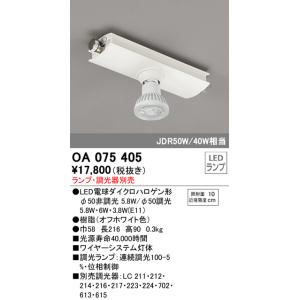 照明器具 オーデリック　OA075405　ワイヤーシステム LED可 灯体 白熱灯50W ランプ別売｜coordiroom