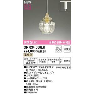 オーデリック　OP034506LR(ランプ別梱)　ペンダントライト 非調光 LEDランプ 電球色 プ...