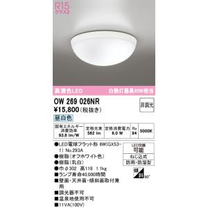 オーデリック ODELIC 防雨・防湿型照明 OW269015NR ODELIC（オーデリック） バスルームライト 【OW269015NR】【OW 269