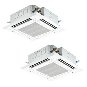 三菱 PLZX-ERMP280H6 業務用エアコン 4方向天井カセット i-スクエアタイプ スリムER 同時ツイン P280 10馬力 三相200V ワイヤード ♪∀