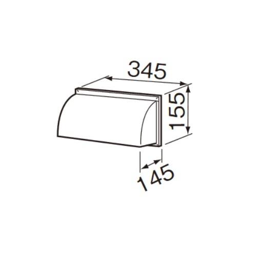 クリナップ　RH-FB2　屋外化粧カバー(金属製) 平型レンジフード対応部品 アイボリー 対応機種R...