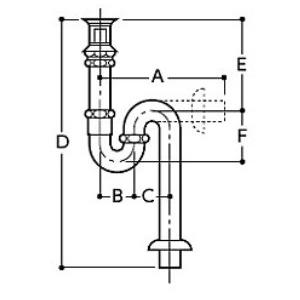 水栓金具 TOTO　T7SW52　洗面器用排水金具 32mm ワンプッシュ式専用排水金具(Sトラップ) 大口径 樹脂トラップ [■]｜coordiroom