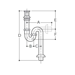 水栓金具 TOTO TLDP2207JA 洗面器用排水金具 32mm ワンプッシュ式専用壁排水金具(Pトラップ)｜coordiroom