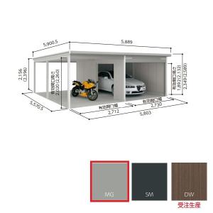 【関東限定】ヨド物置 【VGC-3055+VKC-2855】 ラヴィージュlll 標準高タイプ 一般型 メタリックグレー [♪▲]｜coordiroom