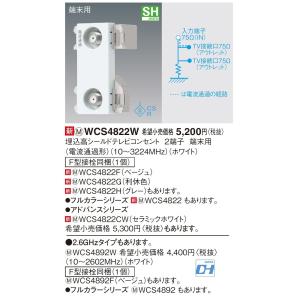 Panasonic（パナソニック） 電設資材 WCS4821W 埋込高シールドテレビ