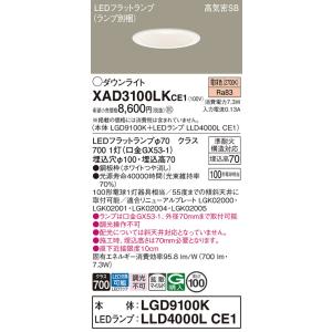 Panasonic（パナソニック） XAD3100NKCE1(ランプ別梱) ダウンライト 埋