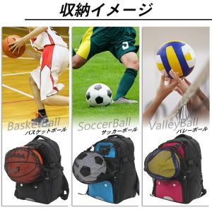 バスケ サッカー リュック 大容量 ボール 収...の詳細画像4