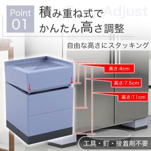 継ぎ脚 1段 4個セット 机 テーブル ベッド...の詳細画像2