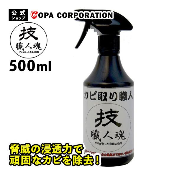 洗剤 技 職人魂 カビ取り職人 カビ除去剤 スプレー 500ml 強力洗浄 業務用 カビ ヌメリ コ...