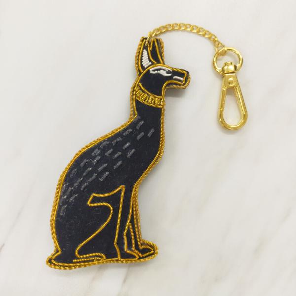バッグチャーム キーホルダー ストラップ  アヌビス ザリ刺繍 土日祝発送 プレゼント お守り 伝統...