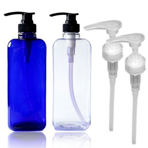 シャンプー ディスペンサー 1000ml シャンプーボトル 大容量 詰め替え容器 スペアポンプ2本付...