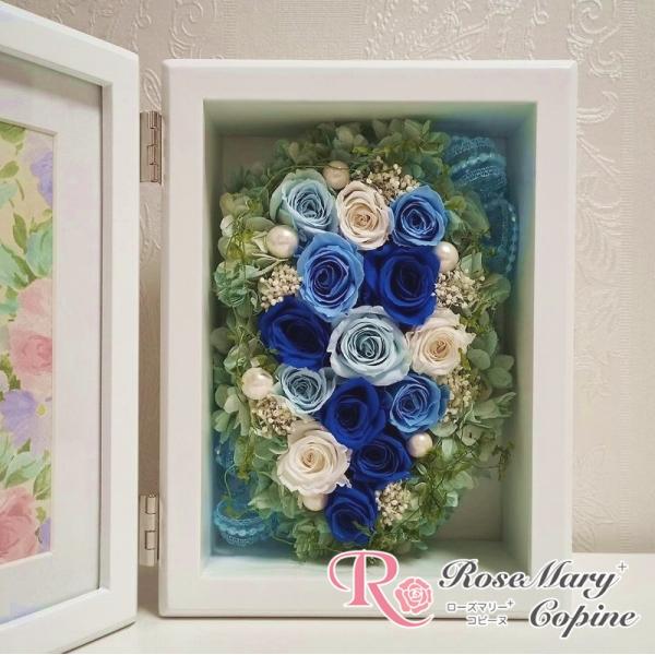 プリザーブドフラワー　花　ギフト　フォトフレーム　写真立て　結婚祝い　プレゼント　誕生日　記念日　2...
