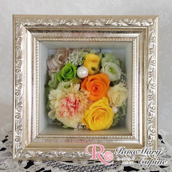 プリザーブドフラワー　花　ギフト　壁掛け　ボックスアレンジ　結婚祝い　還暦祝い　誕生日　記念日　お祝...