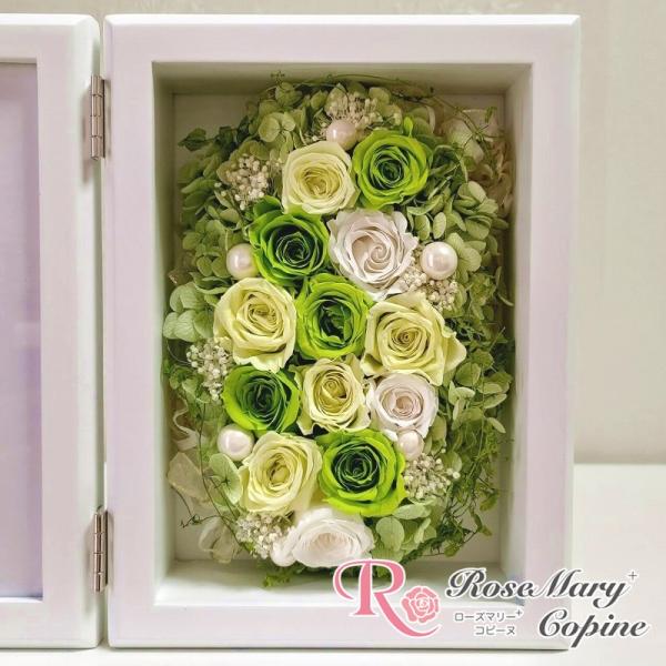 プリザーブドフラワー　花　ギフト　フォトフレーム　写真立て　結婚祝い　プレゼント　誕生日　記念日　2...