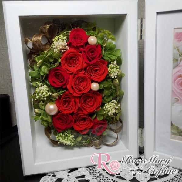 プリザーブドフラワー　花　ギフト　フォトフレーム　写真立て　結婚祝い　プレゼント　誕生日　記念日　2...