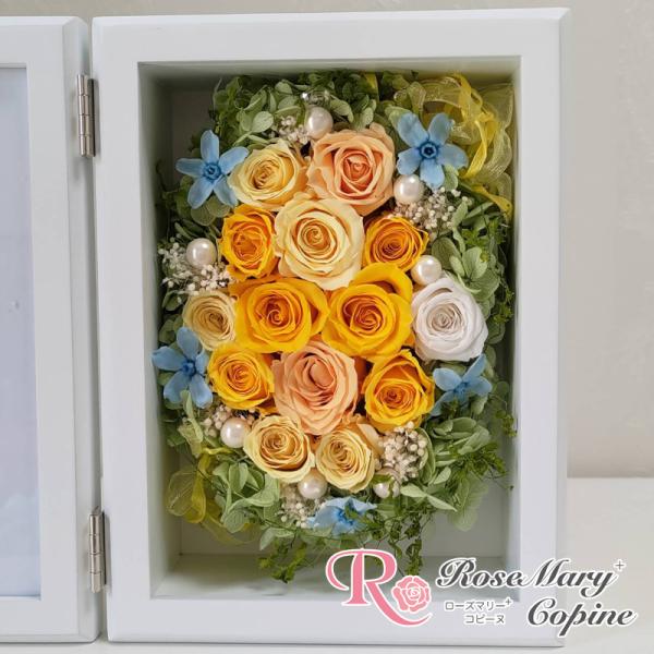 プリザーブドフラワー　花　ギフト　フォトフレーム　写真立て　結婚祝い　プレゼント　誕生日　記念日　2...