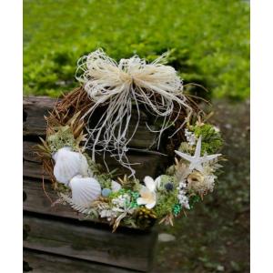 プリザーブドフラワー リース　玄関　おしゃれ 夏 プレゼント