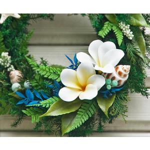 リース 玄関 プルメリア プリザーブドフラワー ハワイアン