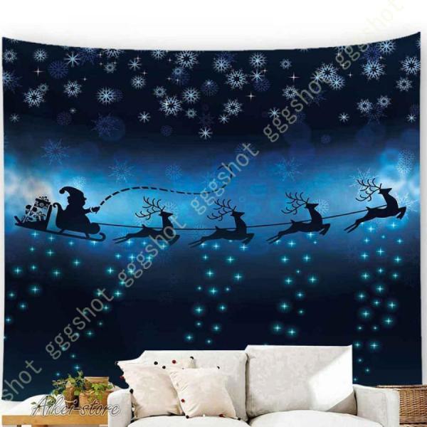メリークリスマス おしゃれ 壁掛け タペストリー クリスマス 布ポスター クリスマス飾り 多機能壁掛...