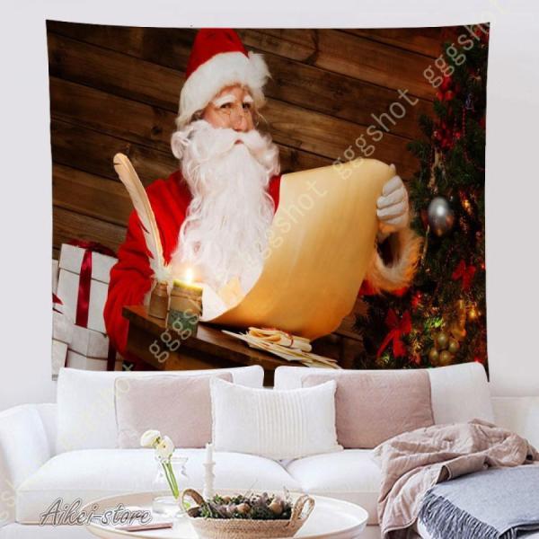 メリークリスマス タペストリー 雪だるま クリスマスツリー クリスマスイブ 壁掛けタペストリー 壁飾...