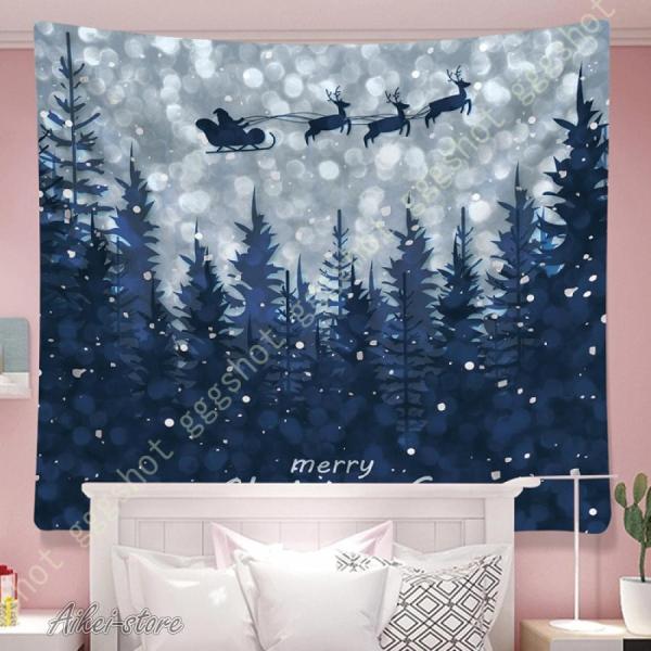 クリスマスツリー タペストリー メリークリスマス クリスマスイブ クリスマス 布ポスター 壁掛け 多...