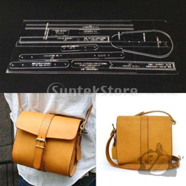 IPOTCH ショルダーバッグパターン テンプレート 型紙 アクリル レザークラフト アクセサリー ...