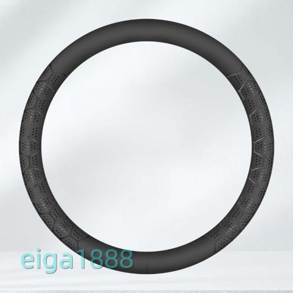 車用ハンドルカバー 30 系用 カーボン調 + 牛革 S サイズ 38cm 滑り止め 4 色選択 車...