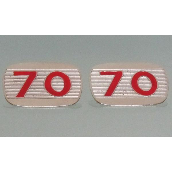 HONDA ホンダ スーパーカブ c70 ステンレス サイドカバー用デカール ２枚組 （レプリカ品）...