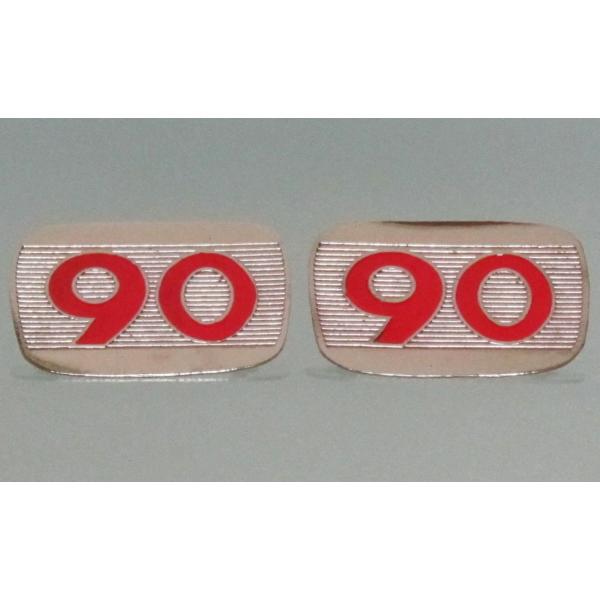 HONDA ホンダ スーパーカブ c90 ステンレス サイドカバー用デカール ２枚組 （レプリカ品）...