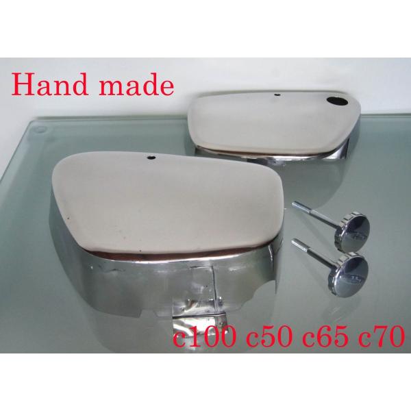 HONDA ホンダ スーパーカブ 初期型 C100 C50 C65 用 ステンレス製サイドカバー 得...