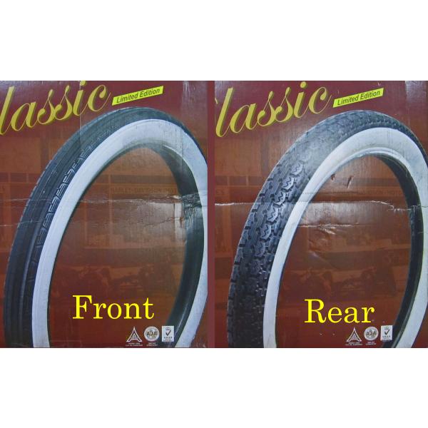 HONDA ホンダ クラシック スパーカブ ホワイトリボンタイヤ（フロント2.25-17inch：リ...