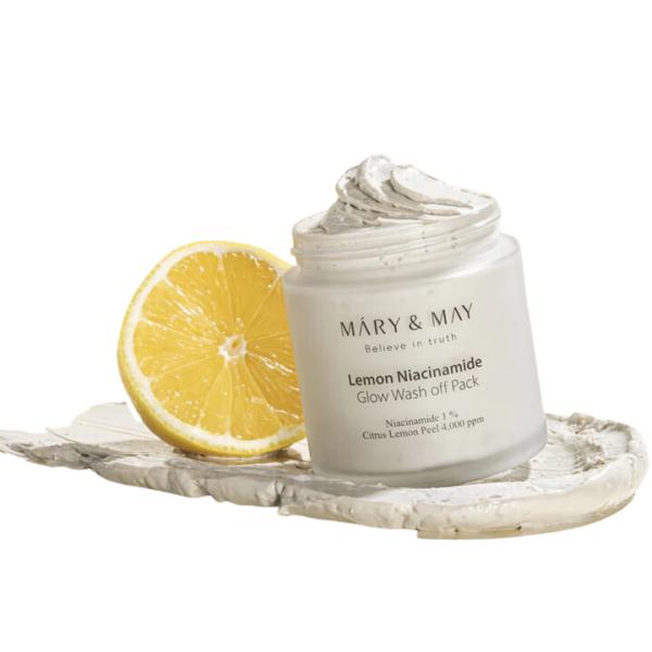 MARY&amp;MAY マリーアンドメイ  レモン ナイアシンアミド グロー ウォッシュオフパック 洗い流...