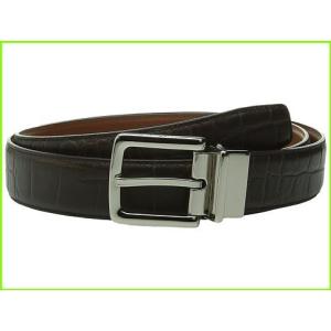 Cole 評判 Haan 32mm Reversible Croc To メンズ Veg Men Chocolate Belts コールハーン