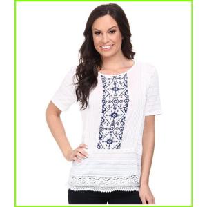 lucky brand women's embroidered top