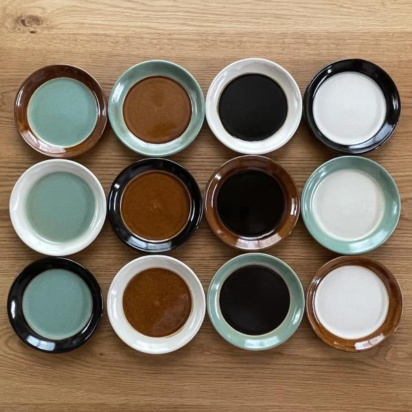 益子焼／2tone／6寸丸皿Φ180／陶器／ツートーン／おしゃれ／可愛い／和食器／道祖土和田窯