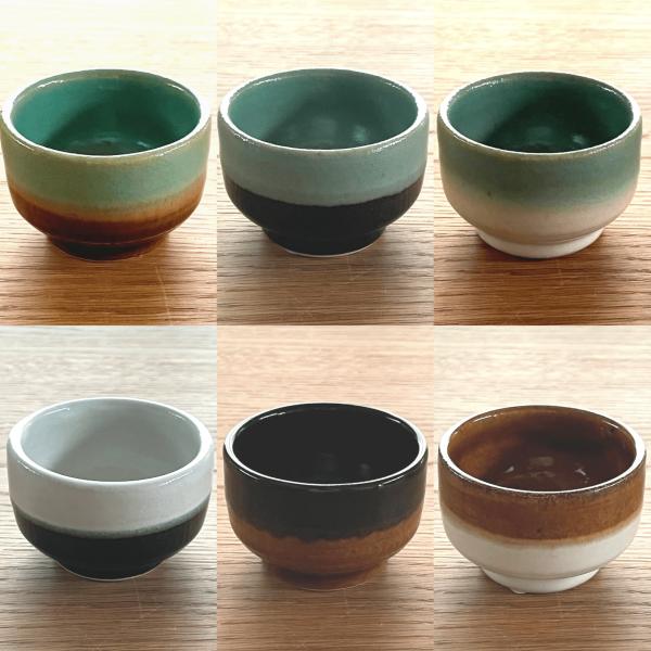 益子焼／ツートーン／ぐいのみ／陶器／おしゃれ／可愛い／モダン／和食器／道祖土和田窯