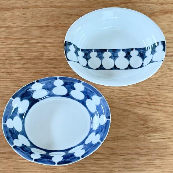 九谷焼 ／ 4.3号楕円皿/小皿/ 帯瓢箪 渕瓢箪 / 和陶房 おしゃれ　かわいい　和食器　縁起物　...