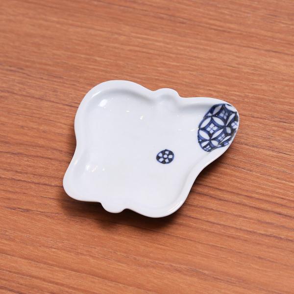 九谷焼 ／ 豆皿 軍配 染付丸紋 /小皿 豆皿 吉祥紋古典絵変り/ 和陶房 おしゃれ　かわいい　和食...