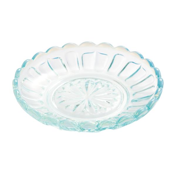 廣田硝子／雪の花シリーズ／豆皿／ガラス皿／昭和レトロモダン　