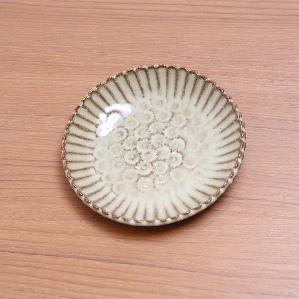 小代焼／輪花板皿 M  陶器 おしゃれ 可愛い 和食器 ／小代本谷ちひろ窯