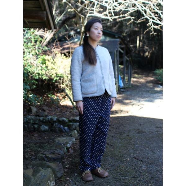 久留米織／スラックス／十字柄