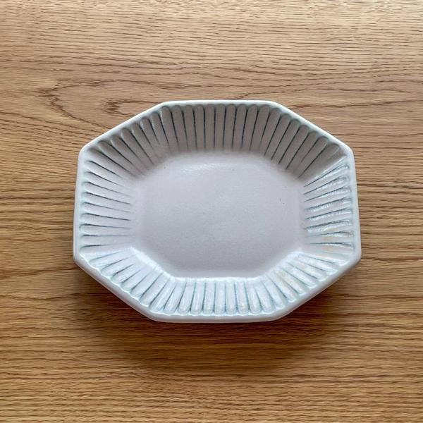 丹波焼／八角鉢／白／雅峰窯